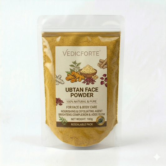 VEDICFORTE Ubtan Face Powder – Natural Nourishing & Exfoliating Agent for Glowing Skin (100g)